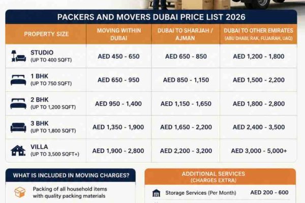 packers and movers in dubai moving costs 2026