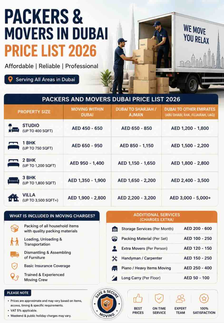 packers and movers in dubai moving costs 2026